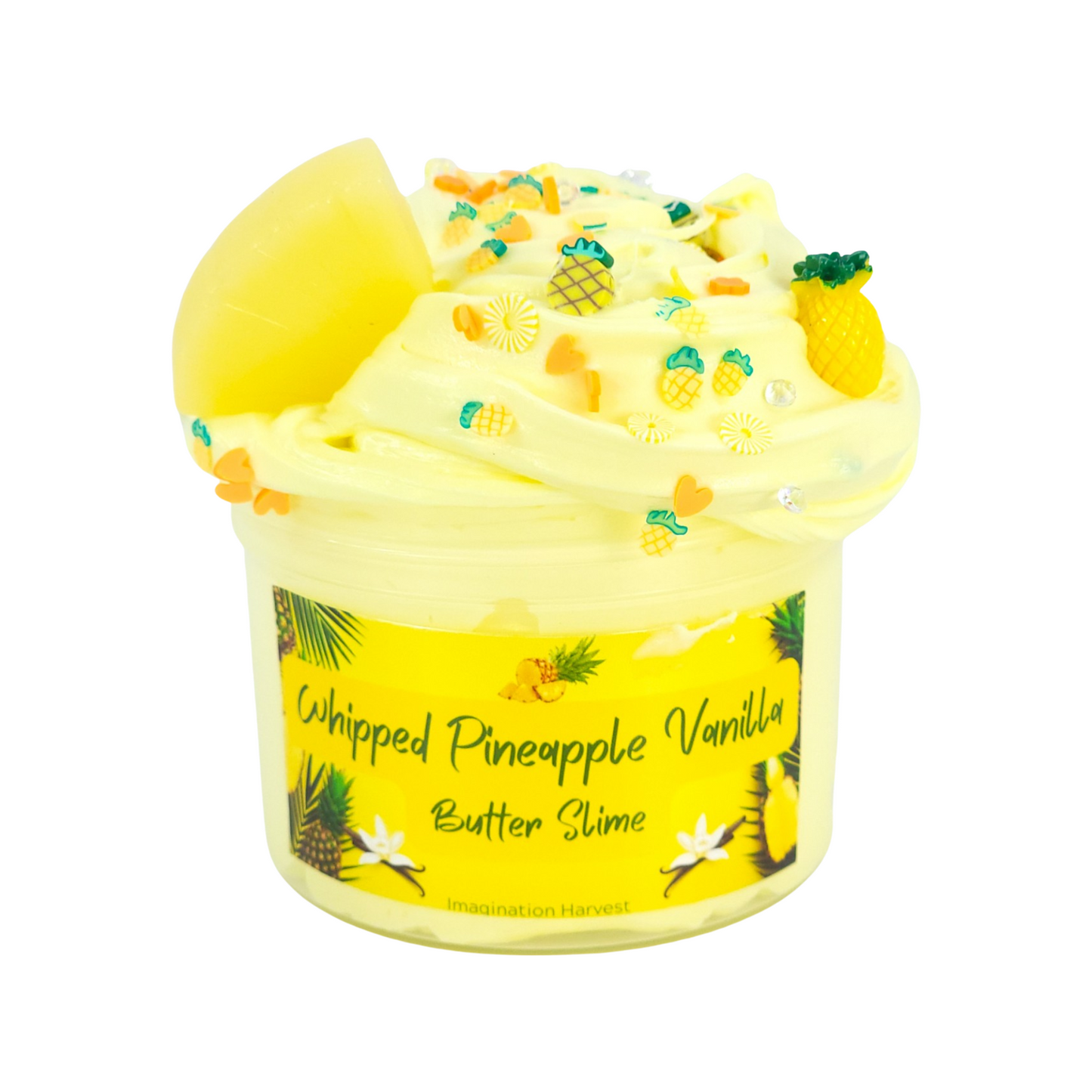 Pineapple Butter Slime - Fluffy Butter Slime - Pineapple Scented Slime