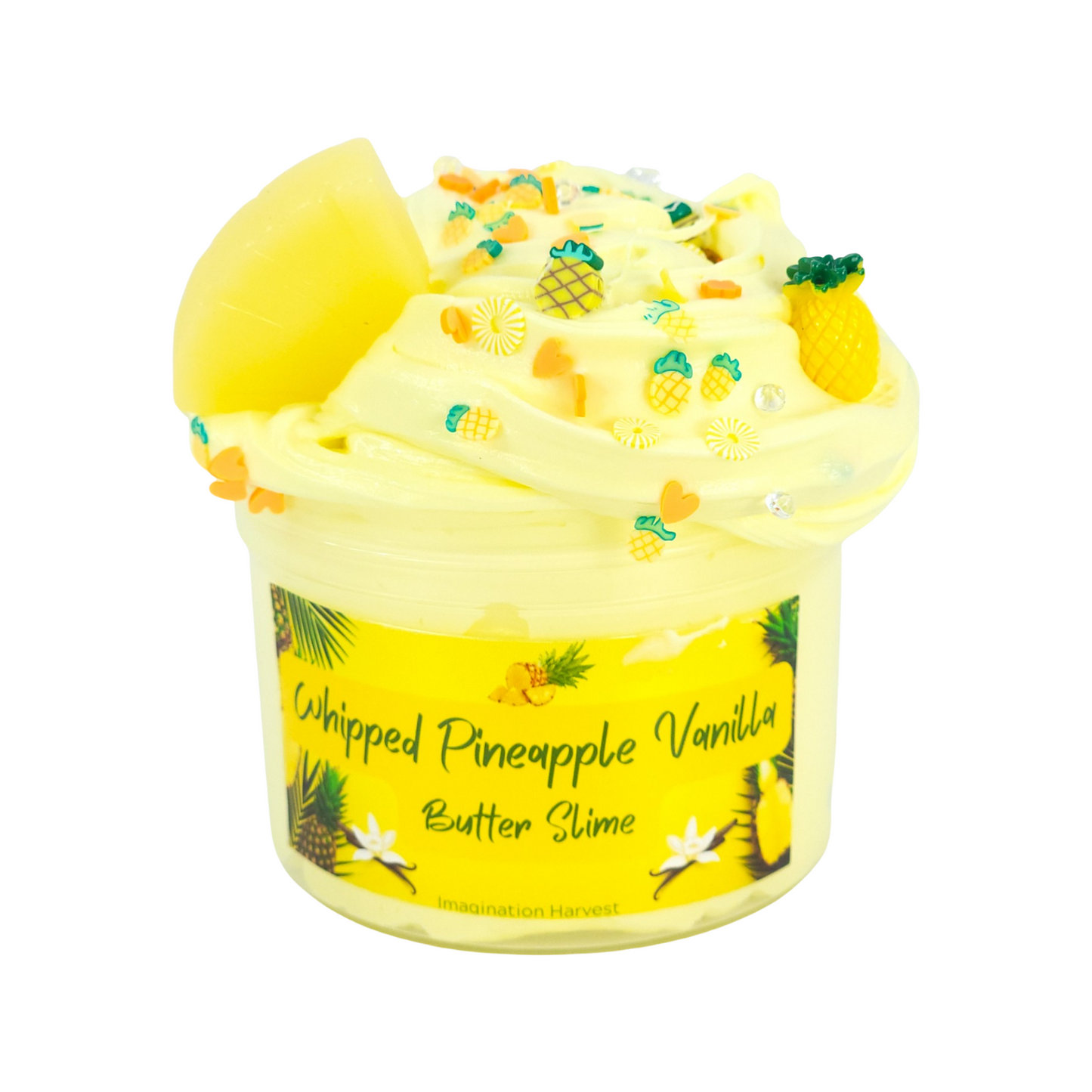 Pineapple Butter Slime - Fluffy Butter Slime - Pineapple Scented Slime